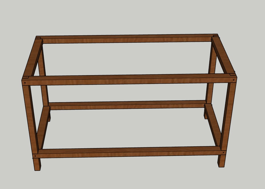 Faça a mesma coisa com as peças da parte superior. Utilizando cola para madeira e apertando os parafusos que servirão como os fixadores no lugar dos grampos.