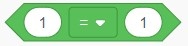 Na opção “Matemática” selecione o bloco de comparação   (1<1), altere para (1=1), arraste e encaixe dentro do bloco “se < > então”.