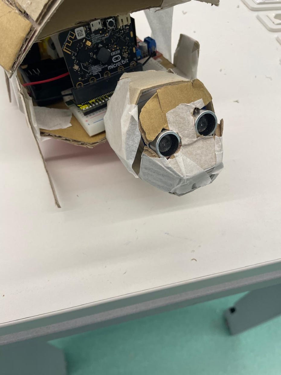 Nesta etapa foi o início da exploração da parte física do nosso projeto, onde fizemos um modelo físico em escala aproximada ao nosso produto final, utilizamos ele para verificar o design, a forma e a ergonomia, vendo também a disposição da parte eletrônica e se a estrutura é viável. Nessa disciplina, usamos materiais recicláveis para praticar o Ecodesign, por isso nossa equipe utilizou papelões, colas e fitas, como foi nos instruído. 

No nosso Mockup elaboramos com papelão a barriga/base do protótipo, suas costas, junto de suas escamas e seu rosto, depois anexamos todas as partes e posicionamos a parte eletrônica para obter uma visualização melhor de como ficaria organizado futuramente.