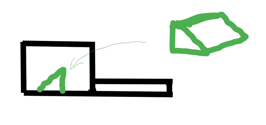 1º Pegue o suporte pra motor de isopor e cole perto da borda