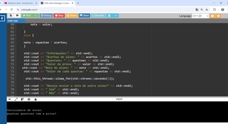Calculadora de notas em C++